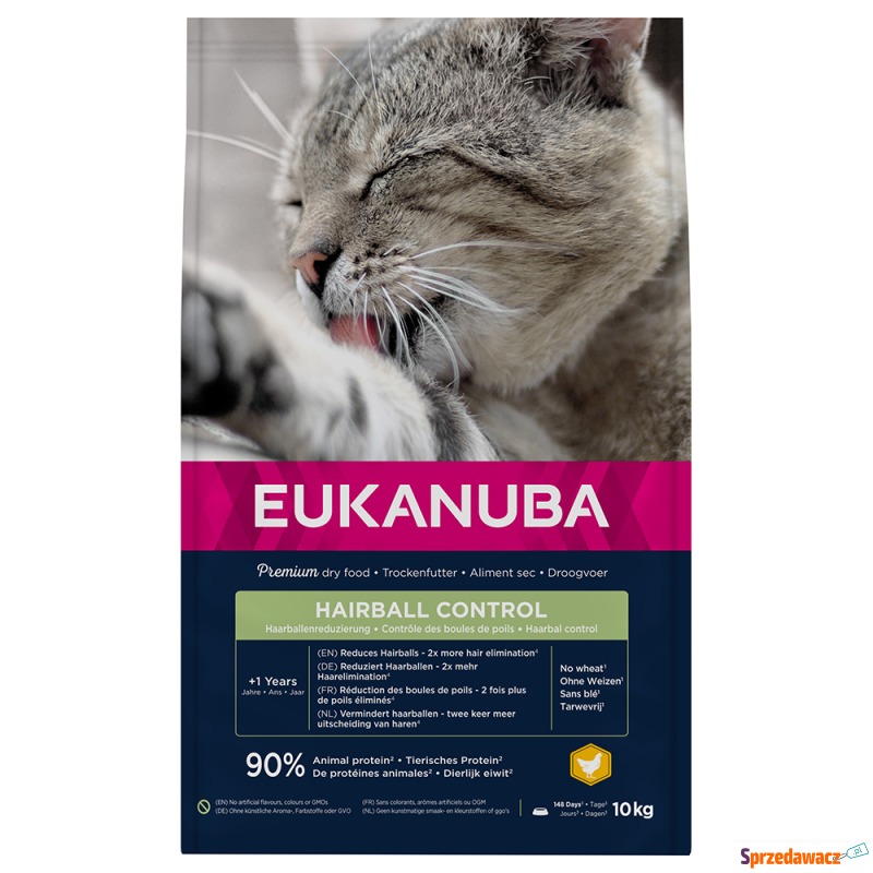 Eukanuba Hairball Control Adult - 2 x 10 kg - Karmy dla kotów - Łomża