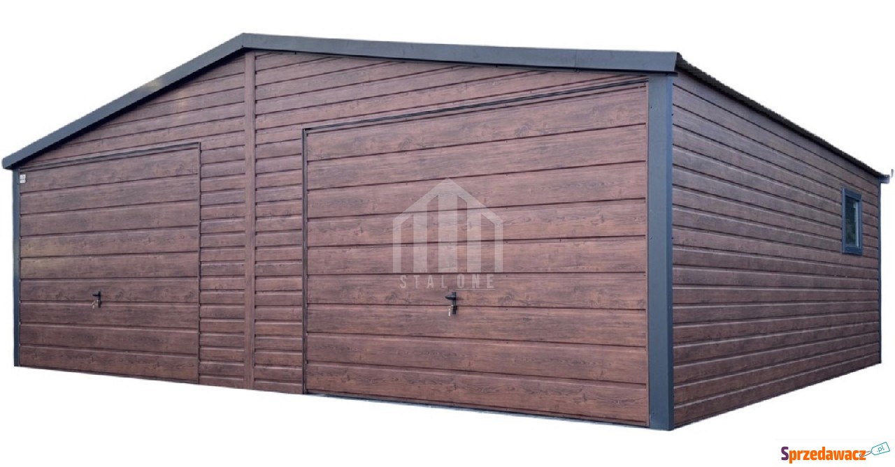 Garaż blaszany 7x5m 2x-brama...