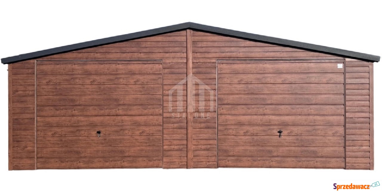 Garaż blaszany 8x6m 2x-brama...