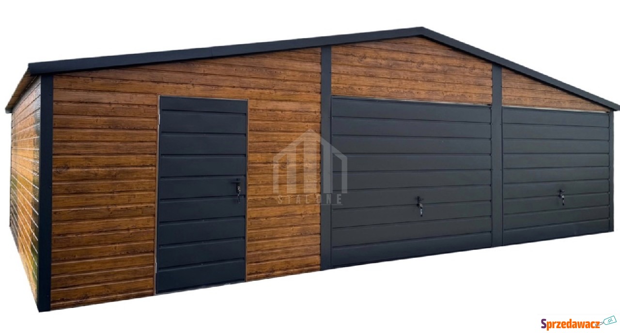 Garaż blaszany 9x5m 2x - brama...