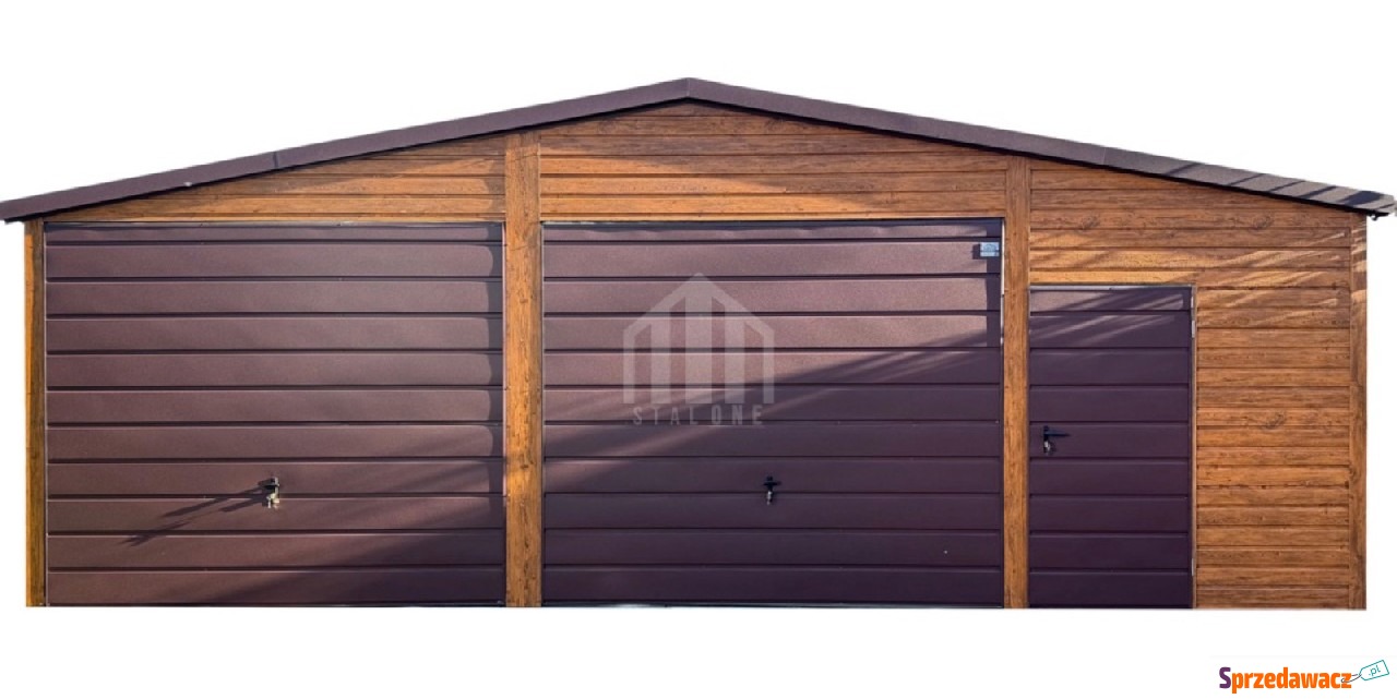 Garaż blaszany 9x6m 2x brama...