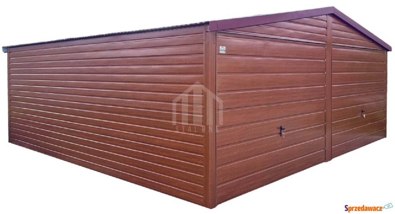 Garaż blaszany 6x5m - 2x brama...