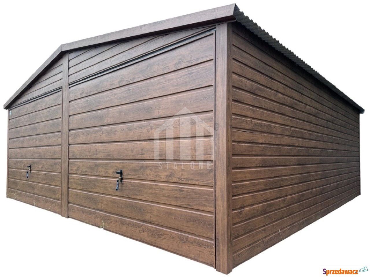 Garaż blaszany 6x5m - 2x brama...