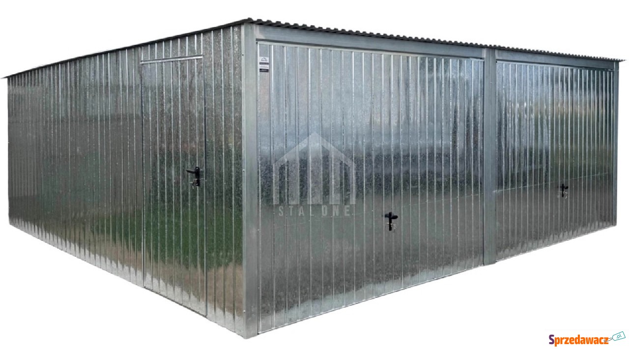 Garaż blaszany 6x6m - 2x brama...
