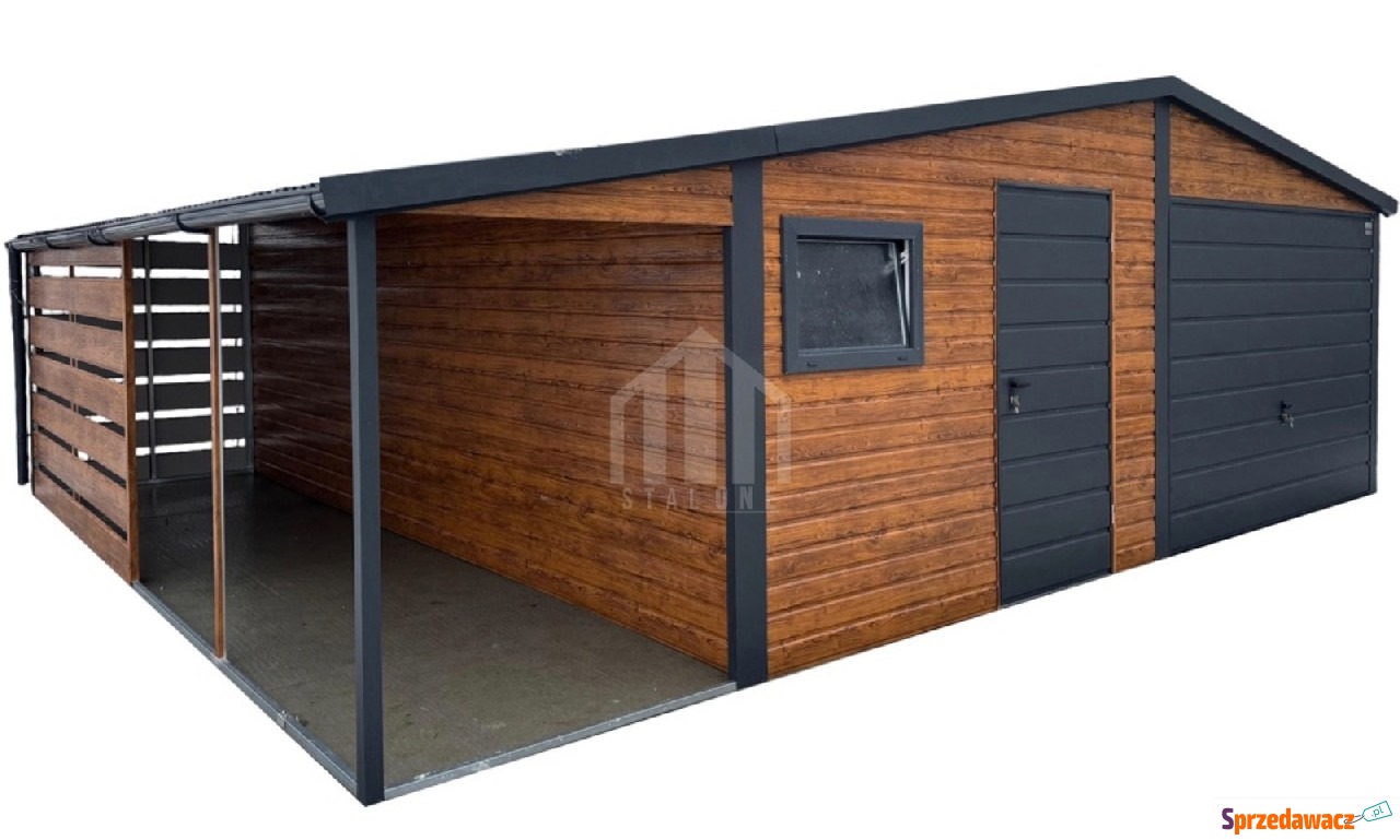Garaż blaszany 6x6m + wiata 2m...
