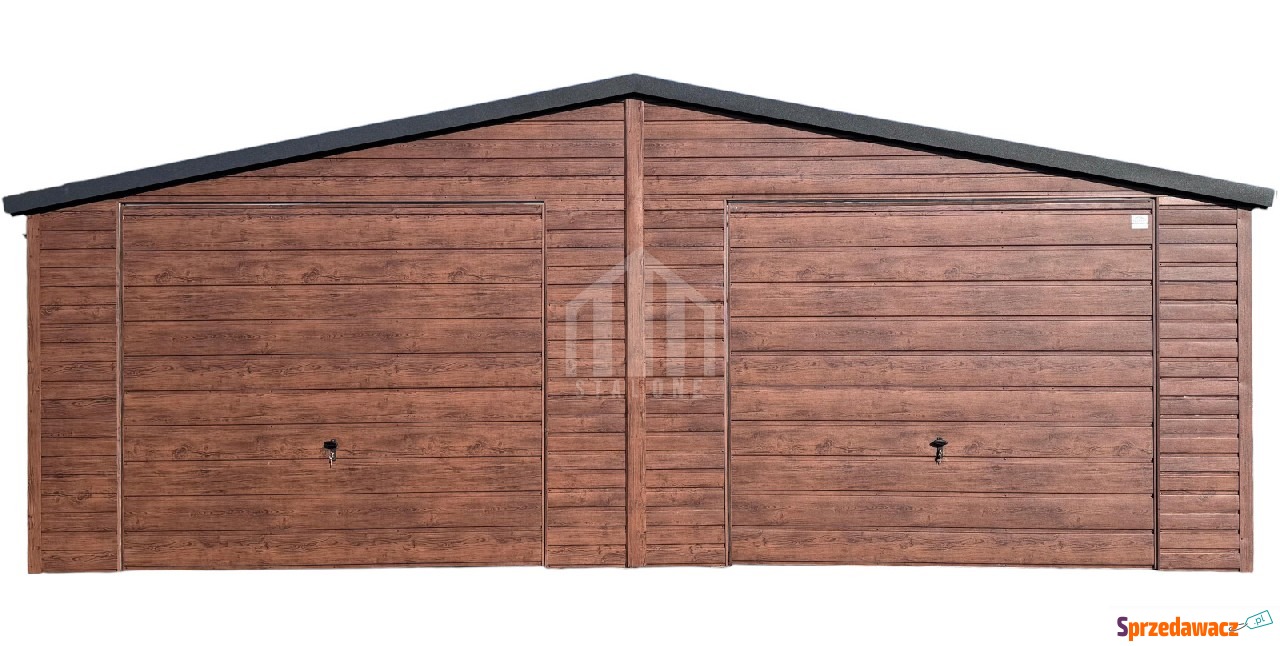 Garaż blaszany 8x6m - 2x brama...
