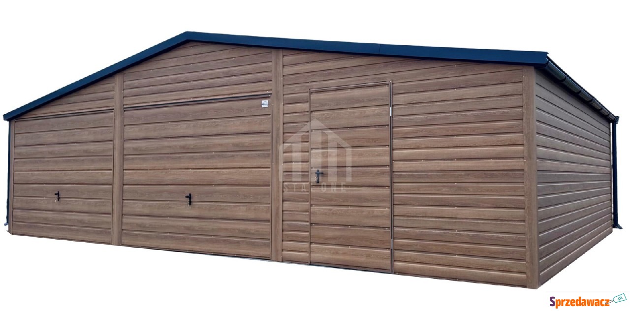 Garaż blaszany 9x5m - 2x brama...