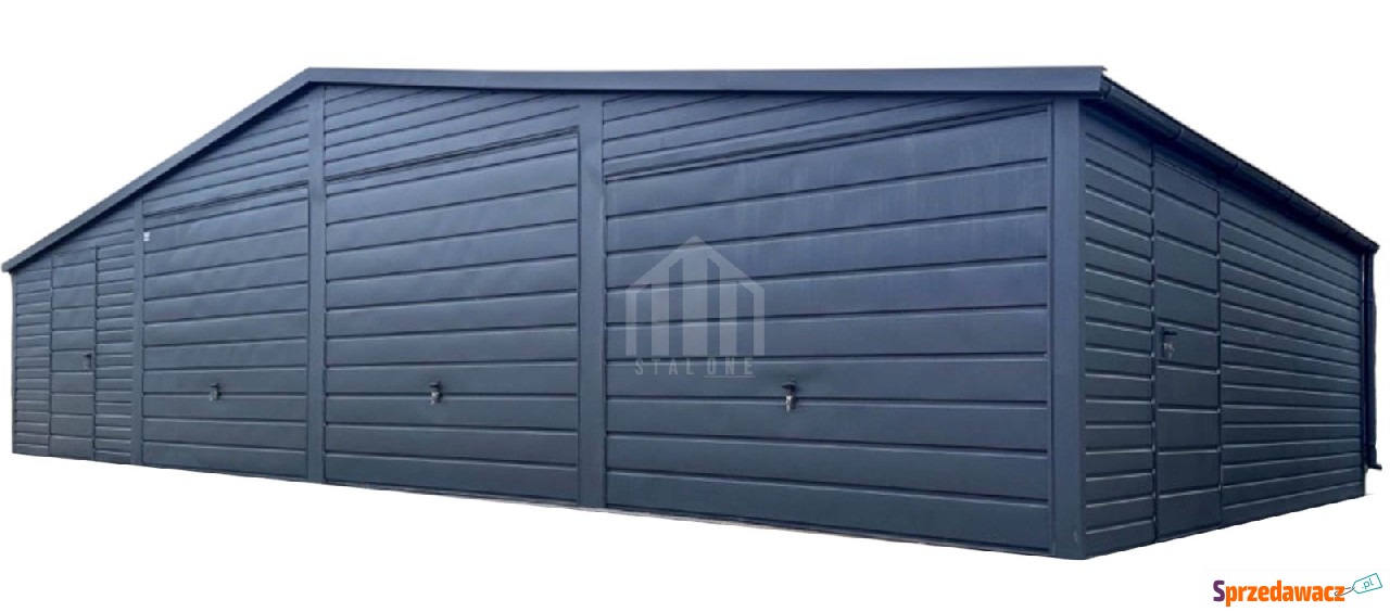 Garaż blaszany 12x6m - 3x brama...