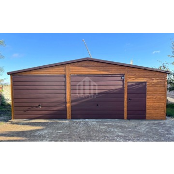 Garaż blaszany 9x6m 2x brama uchylna drzwi 3x... - Garaże i wiaty - Żnin - zdjęcie 3