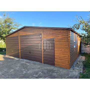 Garaż blaszany 9x6m 2x brama uchylna drzwi 3x... - Garaże i wiaty - Żnin - zdjęcie 2