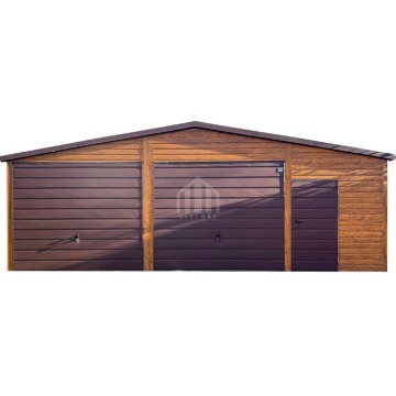 Garaż blaszany 9x6m 2x brama uchylna drzwi 3x... - Garaże i wiaty - Żnin - zdjęcie 1