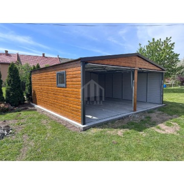 Garaż blaszany 6x6m - 2x brama uchylna - okno... - Garaże i wiaty - Konin - zdjęcie 2