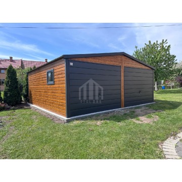 Garaż blaszany 6x6m - 2x brama uchylna - okno... - Garaże i wiaty - Konin - zdjęcie 3