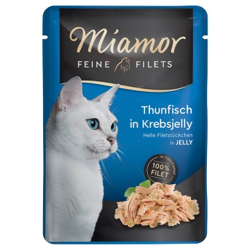 Miamor Feine Filets w saszetkach, 6 x 100 g - Tuńczyk z galaretką z kraba