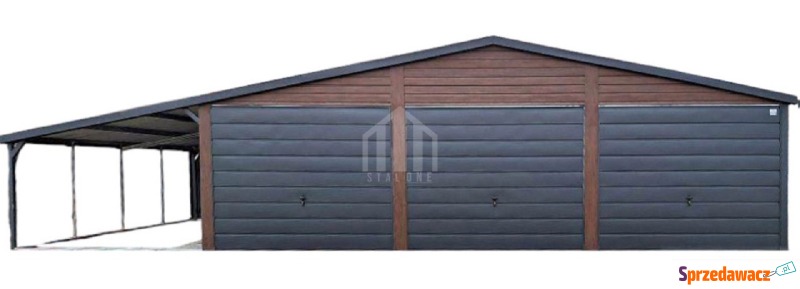 Garaż blaszany 9x4m + wiata 3m 3x-brama uchylna... - Garaże i wiaty - Białystok