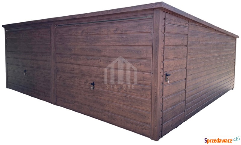 Garaż blaszany 6x5m - 2x brama uchylna - drzwi... - Garaże i wiaty - Inowrocław