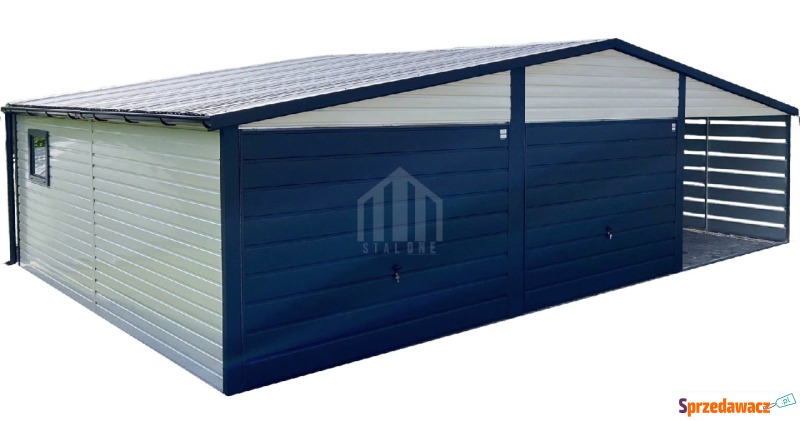 Garaż blaszany 6x6m + wiata 3m - 2x brama uc... - Garaże i wiaty - Gorzów Wielkopolski