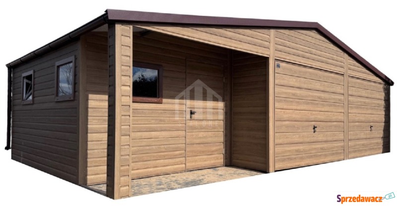 Garaż blaszany 9x4m + wnęka - 2x brama uchylna... - Garaże i wiaty - Koszalin
