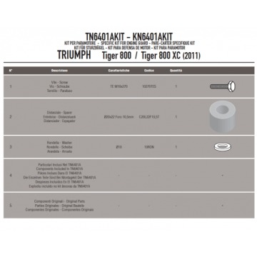 GIVI ZESTAW MONTAŻWY TN6401A TRIUMPH TIGER 800/ XC