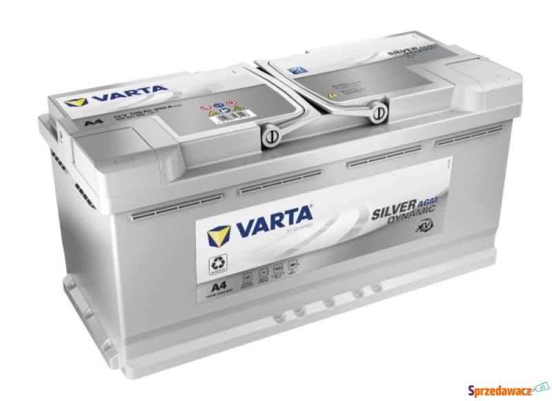 Akumulator 105Ah 950A EN Varta AGM A4 prawy plus - Akumulatory - Jastrzębie-Zdrój