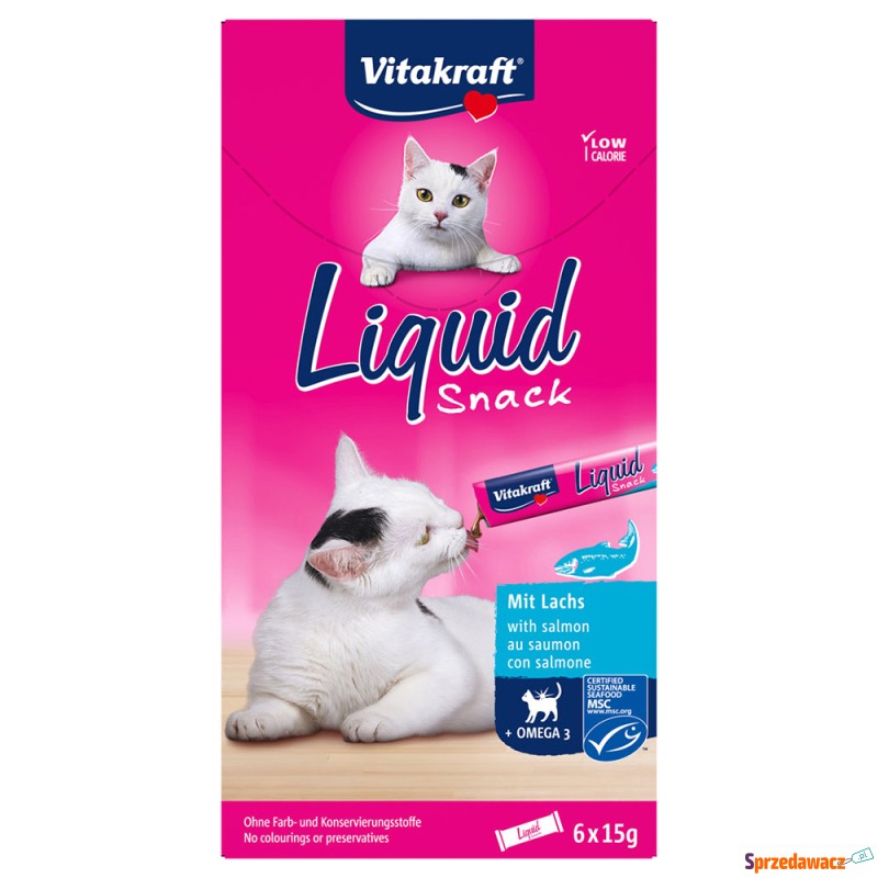 Vitakraft Cat Liquid Snack pasta z łososiem i... - Przysmaki dla kotów - Chełm