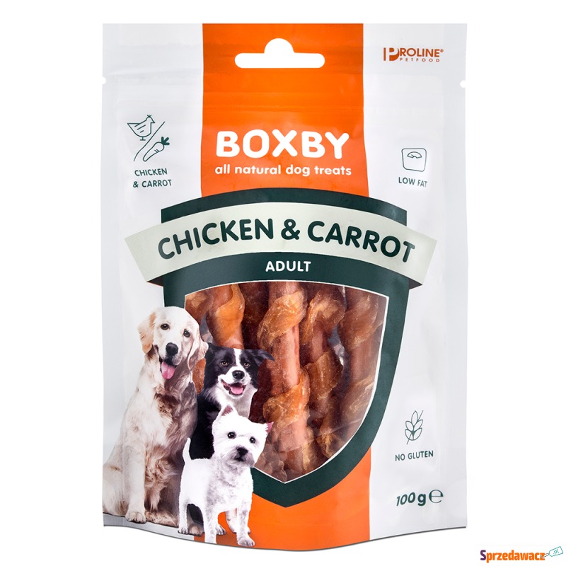 Boxby Kurczak i Marchewka - 3 x 100 g - Przysmaki dla psów - Słupsk