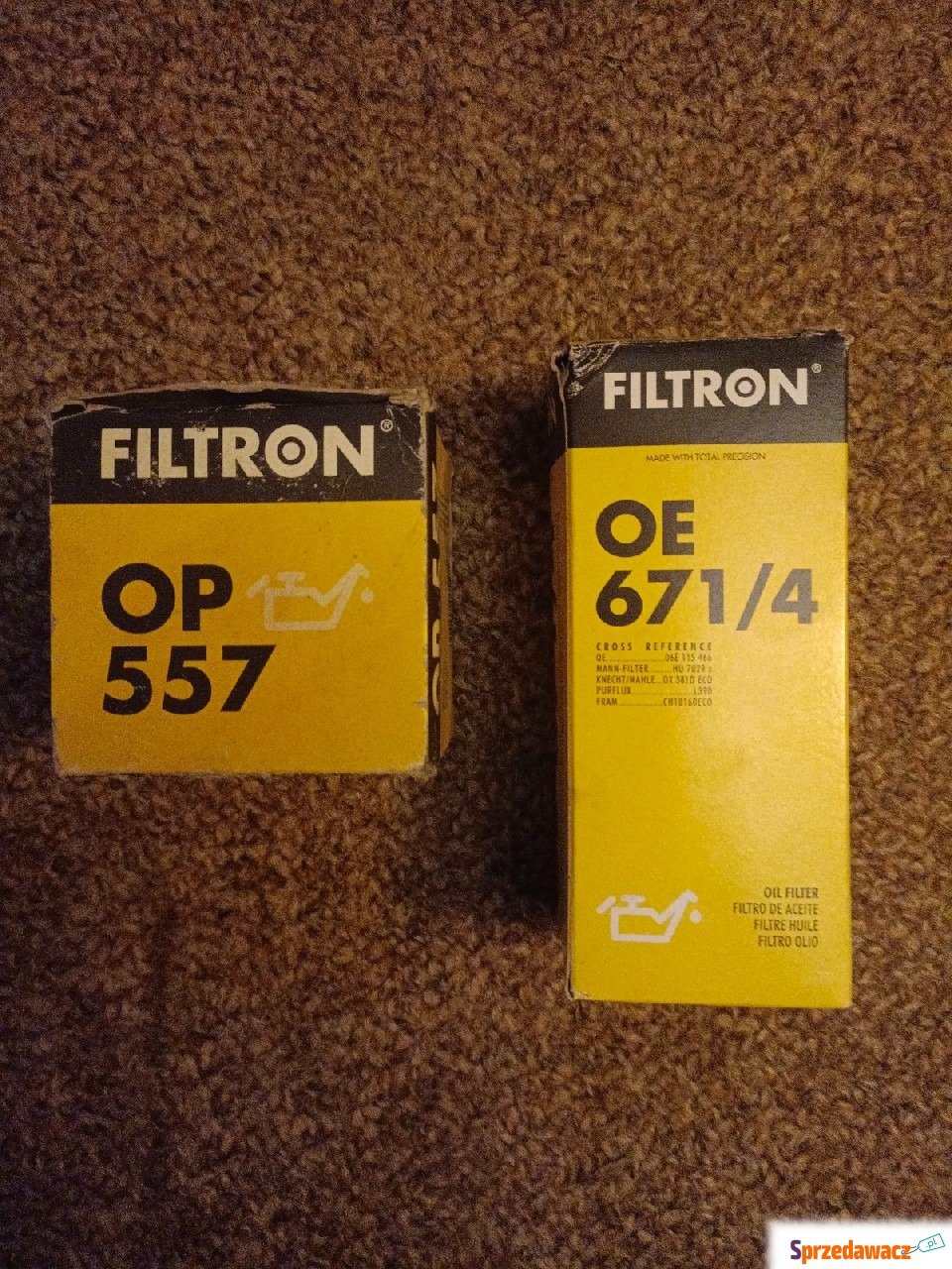 Filtry oleju OP557 i OE671/4