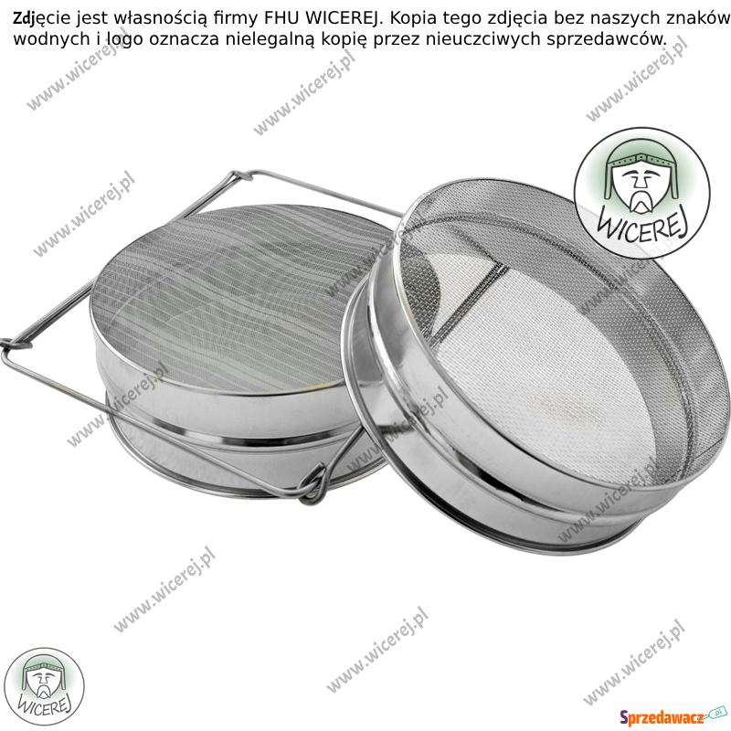 Sito do miodu płaskie podwójne śr. 20cm filtr... - Pozostałe artykuły do... - Jaśliska