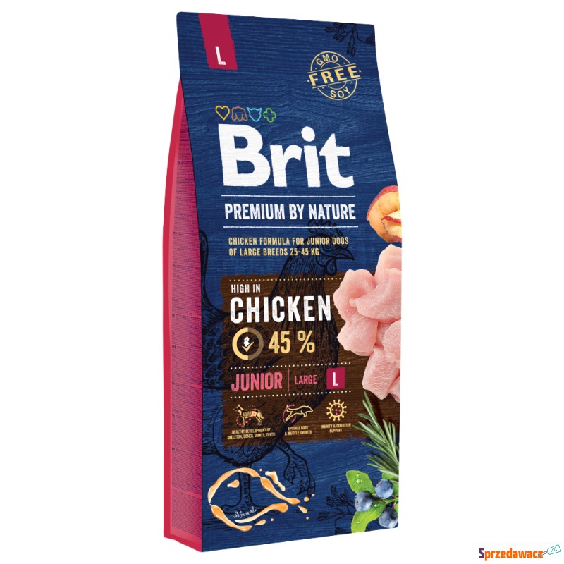 Brit Premium by Nature Junior Large Breed, kurczak... - Karmy dla psów - Warszawa