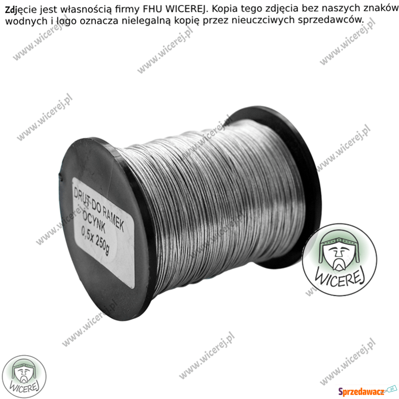 Drut pszczelarski do ramek 0,5mm - 0,25kg Ocy... - Pozostałe artykuły do... - Jaśliska