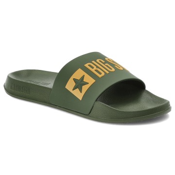 Klapki unisex Big Star, wodoodporne z tworzywa na platformie wsuwane na basen na wakacje, zielone, S