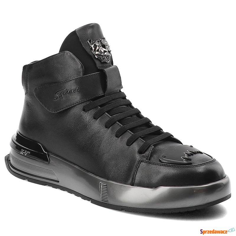 Czarne Sneakersy John Doubare Męskie Skórzane... - Buty sportowe miejskie... - Konin