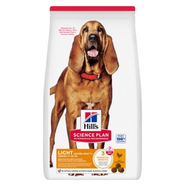 Dwupak Hill's - Mature Adult 7+ Medium Light, kurczak, 2 x 14 kg