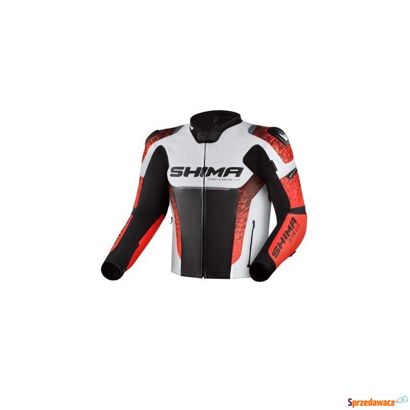 SHIMA KURTKA SKÓRZANA STR 2.0 JKT RED FLUO - Odzież motocyklowa - Elbląg