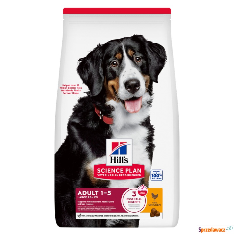 Hill's Science Plan Adult 1–5 Large, z kurcza... - Karmy dla psów - Konin