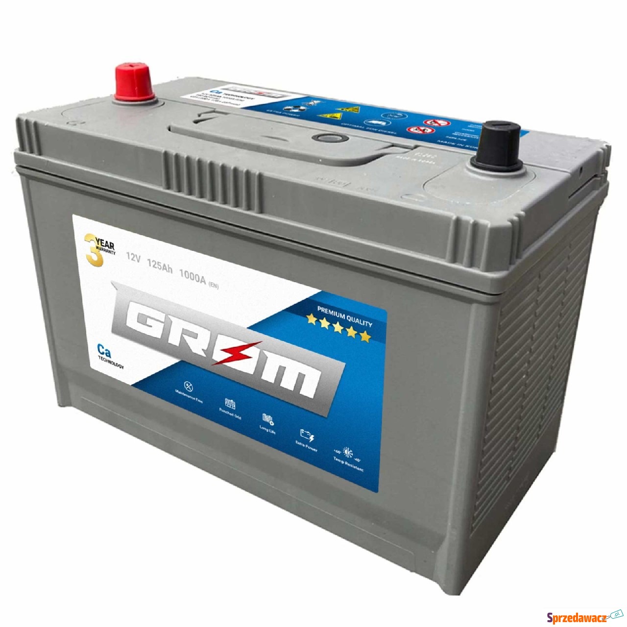 Akumulator Grom Premium 12V 125Ah...