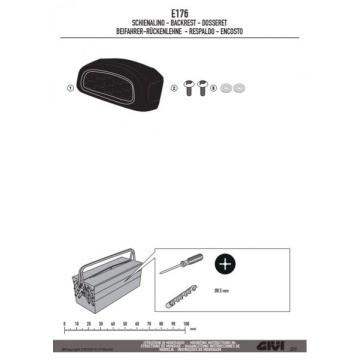 GIVI E176 OPARCIE DO KUFRA B330 / B29
