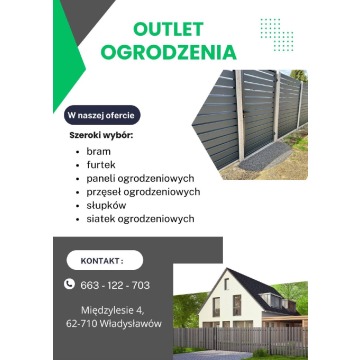 Outlet ogrodzenia , Międzylesie , gmina Władysławów * Dobra jakość *