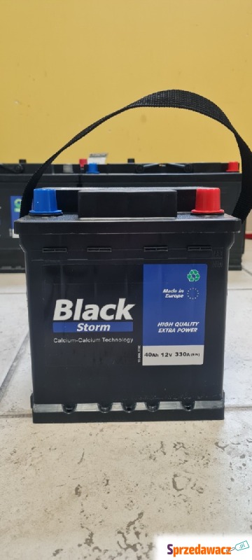 Akumulator Black Storm 40Ah 330A Prawy Plus -... - Akumulatory - Opole