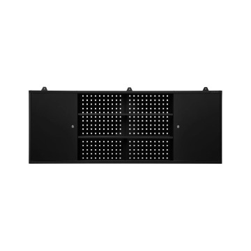 Szafka warsztatowa wisząca z perforowaną tablicą czarna, 1600x600x200 mm: LEO All Black