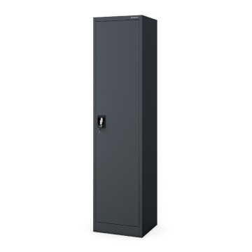 Szafa biurowa metalowa na akta, wąska, antracytowa, 450x1850x400 mm: ALEX