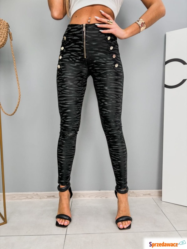 
Spodnie legginsy ZEBRA z guziczkami czarne 41 - Spodnie damskie - Elbląg