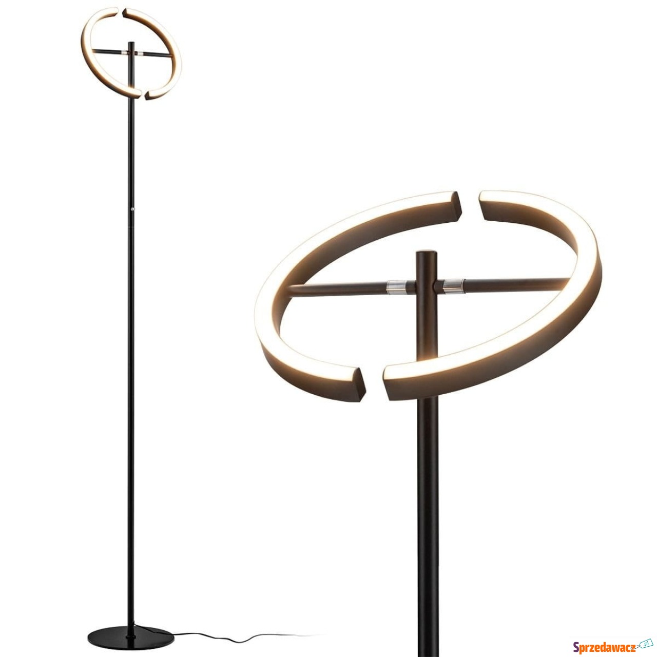 Metalowa lampa podłogowa LED ze...