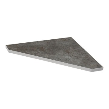 Łącznik do biurka, dostawka, trójkąt, Tim, 67x67x3 cm, ciemnoszary, mat