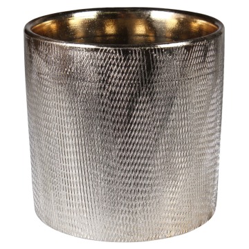 SELSEY Osłonka na doniczkę Stelly ceramiczna 13,5 cm złota - Genesis