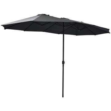 Podwójny parasol ogrodowy na taras 460 cm