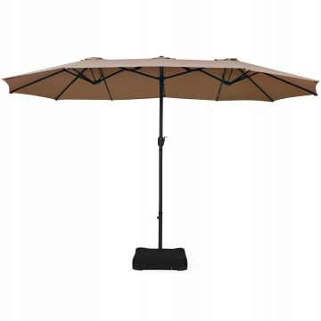 Podwójny parasol ogrodowy na taras z podstawą 460 cm
