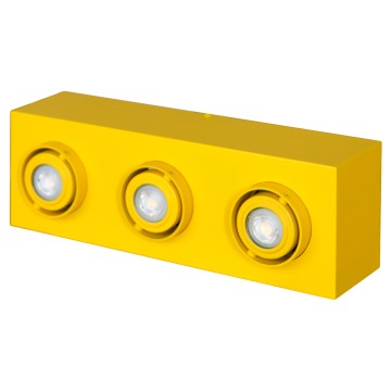 SELSEY Lampa sufitowa Boxie x3 LEGO mini żółta - Genesis