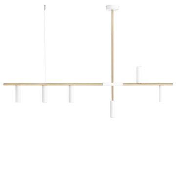 SELSEY Lampa wisząca Adatry x6 biało-złota - Genesis