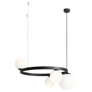 SELSEY Lampa wisząca Olemos x4 czarna - Genesis